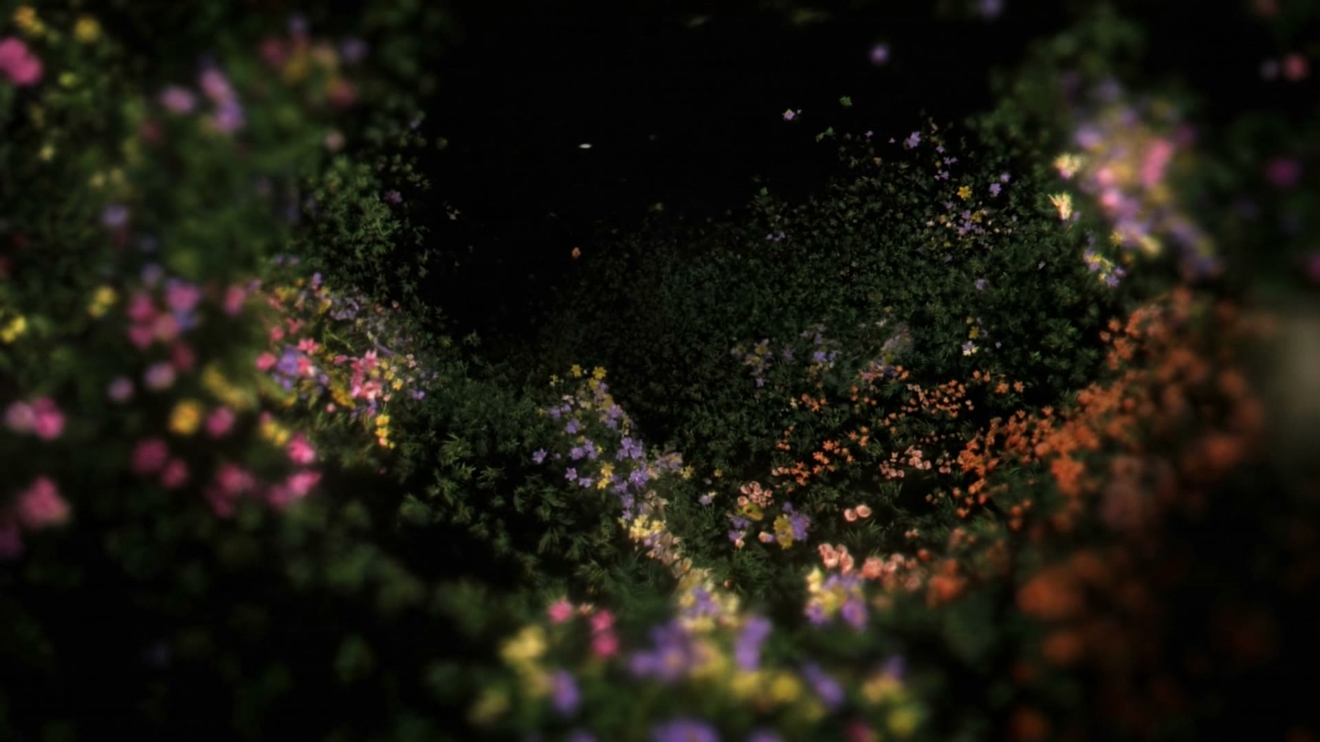 A portrait video treated with an RGB glitch effect